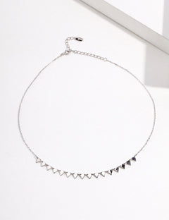 Sterling Silver Geometric Triangle Chocker Necklace