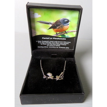 Sterling Silver Fantail on Branch Pendant