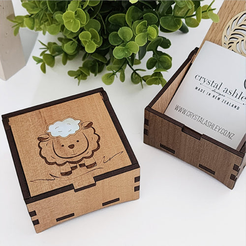 Small Square Trinket Box -Sheep Kiwi