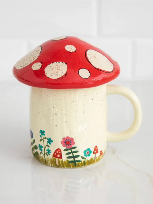 Mushroom Mug With Lid - Grow Own Way