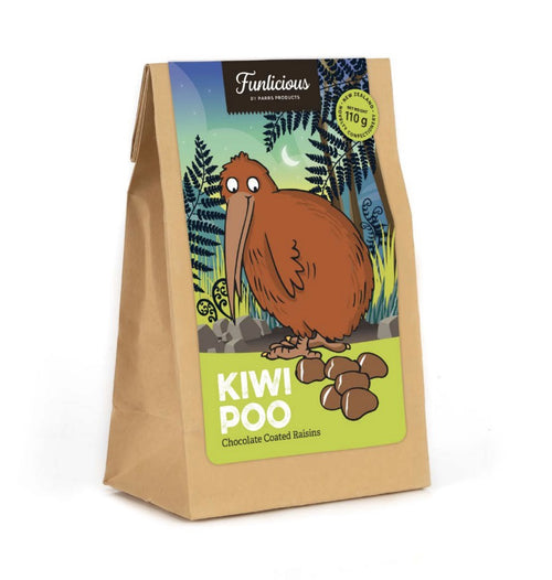 Sweets Kiwi Poo Chocolate Coated Raisins