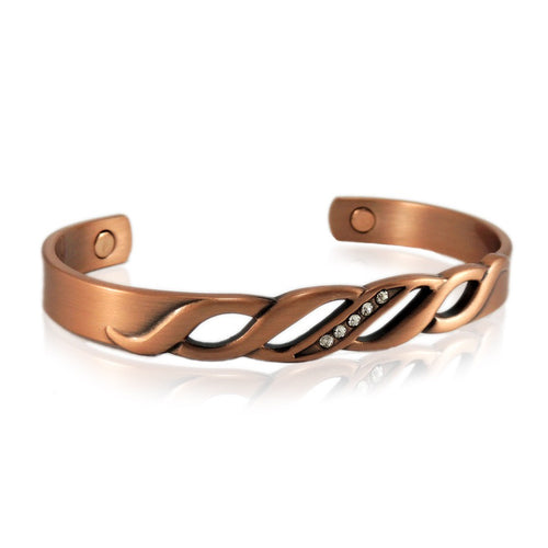 Copper and Magnetic Healing Bracelet - Wave