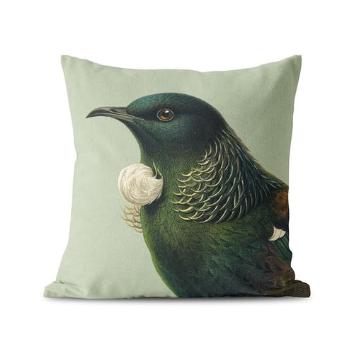 Cushion Cover - Hushed Green Tui Bird