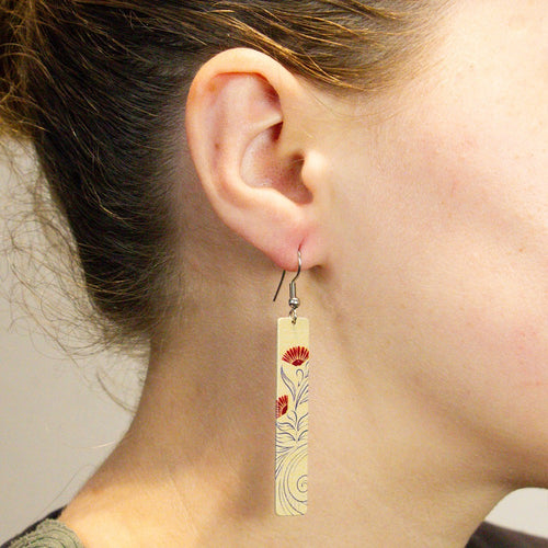 Tribal Earth Gold Drop Earrings
