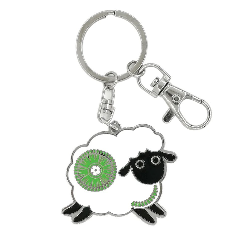 Key Ring - Retro Sheep – gecko in the village