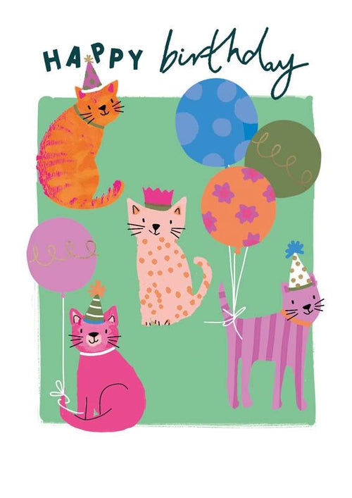 Birthday Card - Birthday Cats