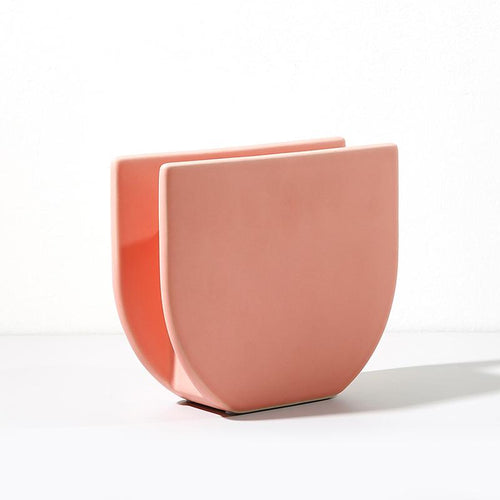 Minimalist Geometry Semicircle Porcelain Vase