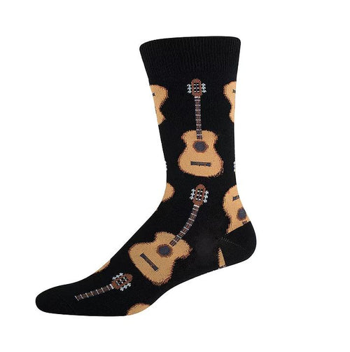 Men Sock -Guitars - Black
