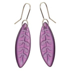 Glass Kowhai Leaf Earrings