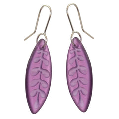 Glass Kowhai Leaf Earrings