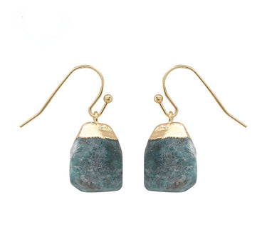 Raw Blue Apatite Earrings