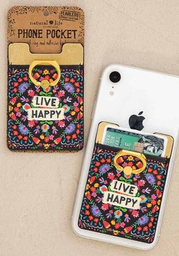 Phone Pocket Ring Live Happy