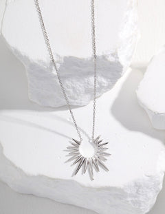 Sterling Silver Necklace Sunburst