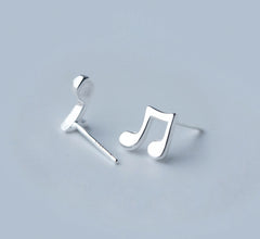 Sterling Silver Studs - Musical Note