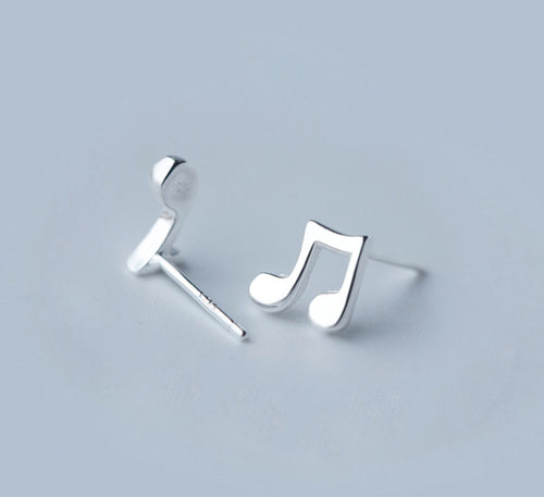 Sterling Silver Studs - Musical Note