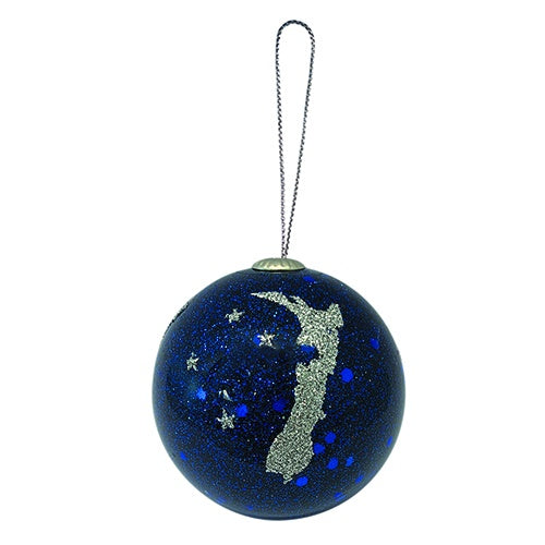 Xmas Ball - Glitter NZ Map