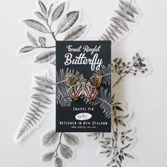 Forest Ringlet Butterfly Enamel Pin