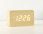 Wooden LED Alarm Clock 10cm