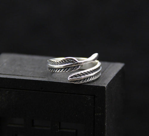 Sterling Silver Ring Feather