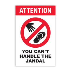 A5 Wooden Sign - Handle The Jandal