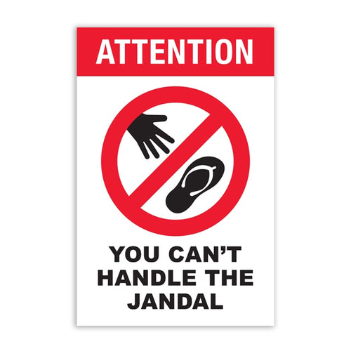 A5 Wooden Sign - Handle The Jandal