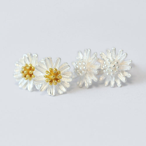 Sterling Silver Earrings - Daisy