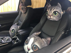 Brown Tabby Cat - Car Neck Cushion