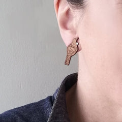 NZ Rimu Tui earrings