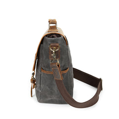 Waterproof Canvas Leather Satchel Bag
