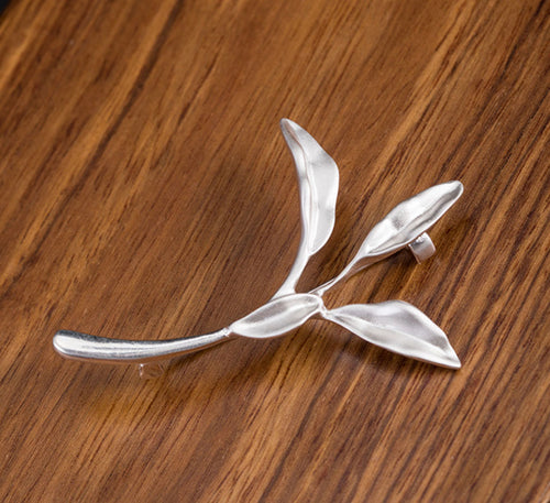 Sterling Silver Brooch Sage