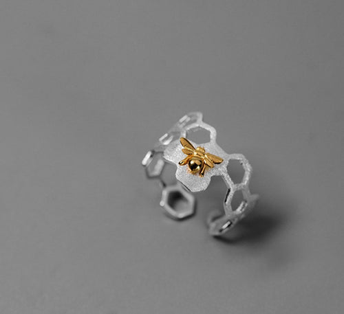 Sterling Silver Ring Beehive