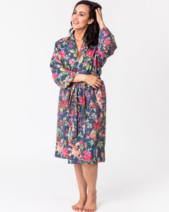 Cotton Kimono Paradise Bluestone
