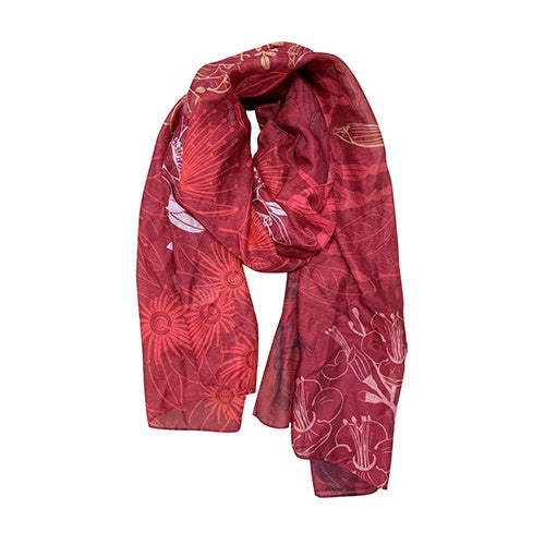 Scarf Flora Fusion Red