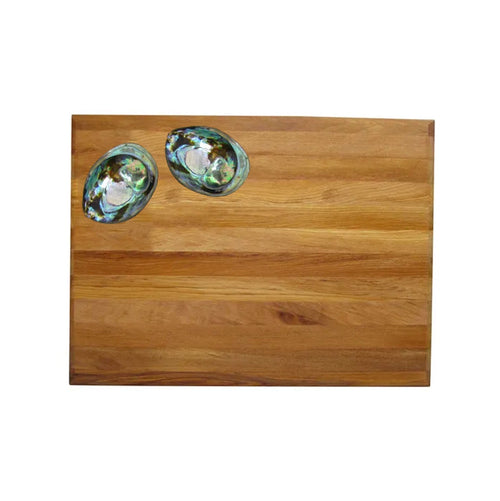 NZ Made Rimu Paua Platter - 2 Paua Shells