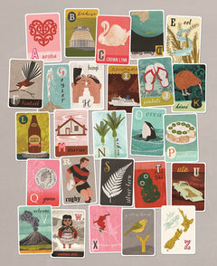 Kiwi Alphabet Set of 26 Flash Cards