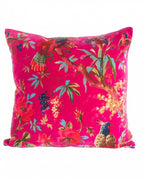 Cotton Velvet Cushion Hot Pink Paradise