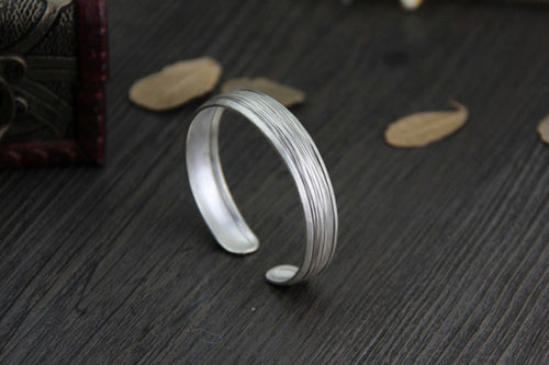 Sterling Silver Bangle Lined