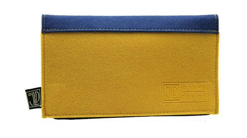 Kowhai Blue/Yellow Ecofelt Wallet