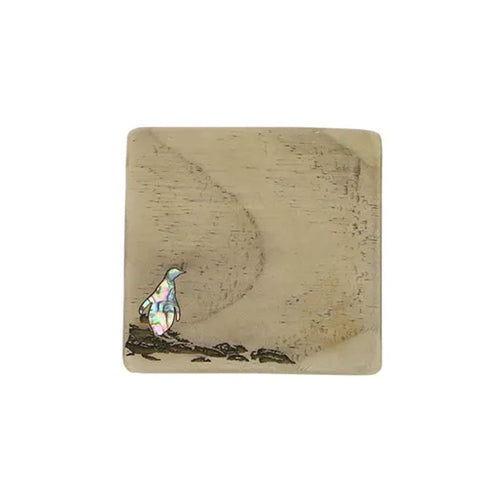 NZ Made Coaster Recyclewood - Penguin
