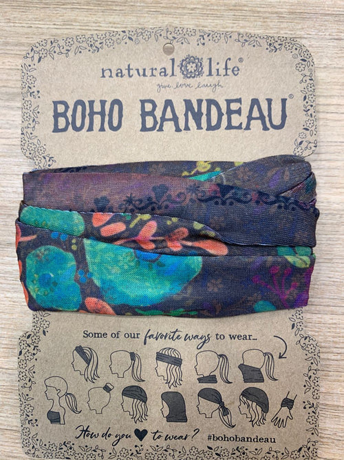 Boho Bandeau Olive Turq Black
