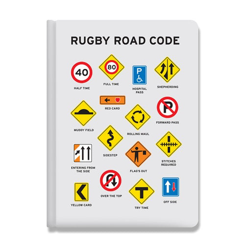 Journal - Rugby Road Code (blank pages) NZ Artist Glenn Jones
