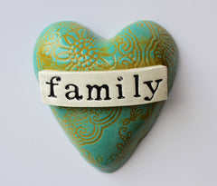 Ceramic Small Heart - Family
