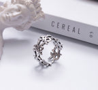 Sterling Silver Ring Leaves