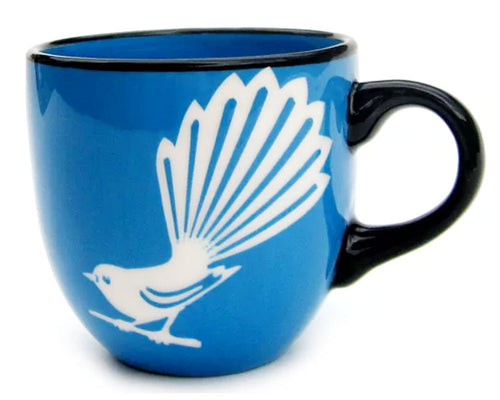 Blue Fantail Ceramic Mug NZ Made