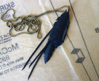 Upcycled Multi Feather Necklace with Strands