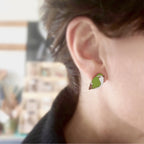 Rimu earrings Rifleman/Tītipounamu