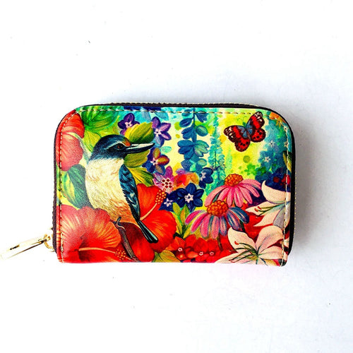 Card Holder - Kingfisher Hibiscus