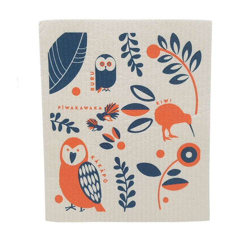NZ Birds - Swedish Dishcloth