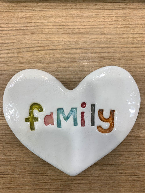 Ceramic Floating Heart Tile - Family