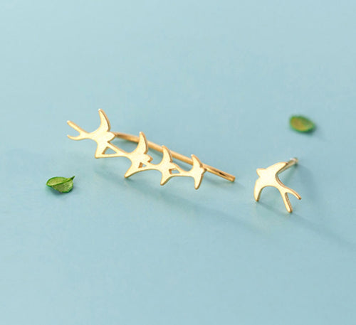 Sterling Silver Studs - Swallow